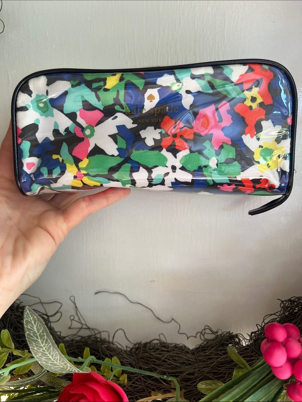 kate spade Multicolor Floral PVC Cosmetic Pouch